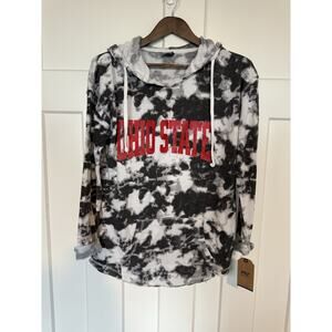 Women's Ohio State Buckeyes Light Hoodie Long Sleeve Top Tie Dye Large NWT